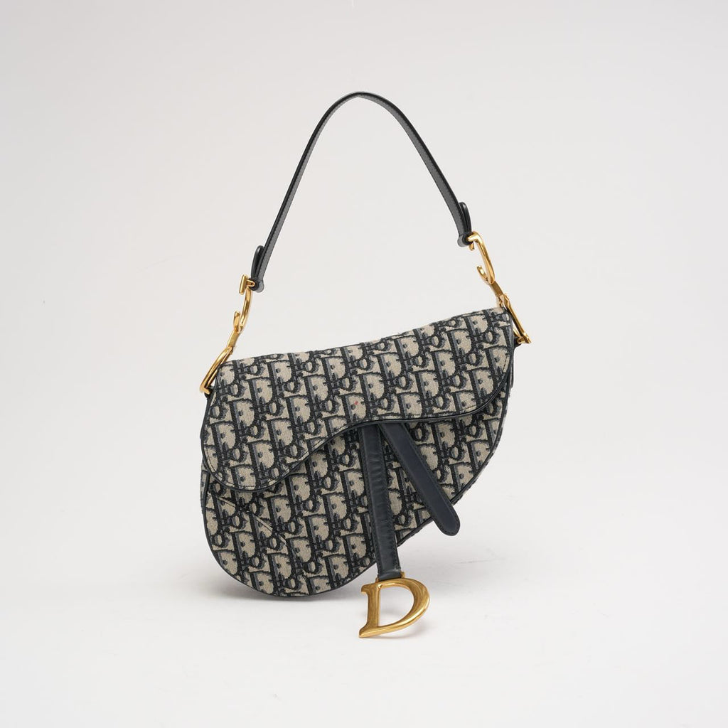Dior Saddle Medium Canvas Blue / White 2020