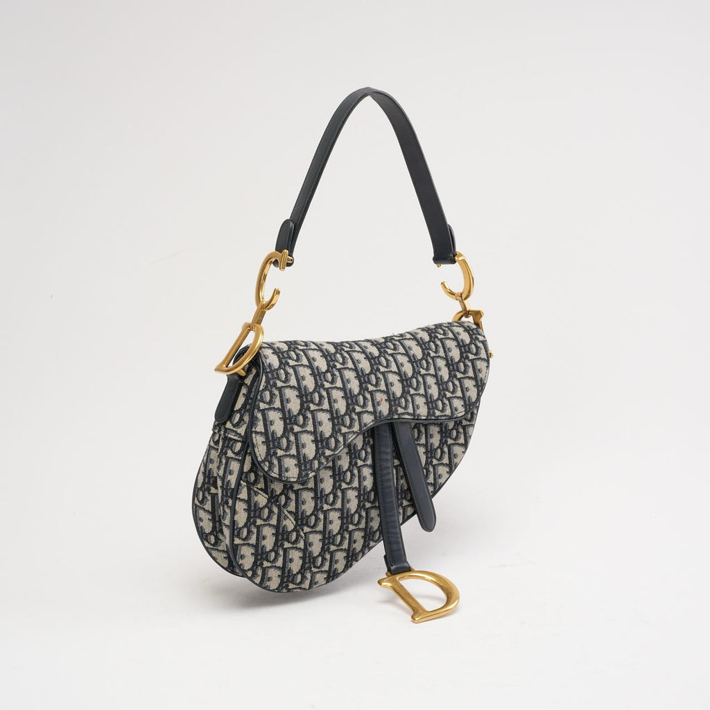 Dior Saddle Medium Canvas Blue / White 2020