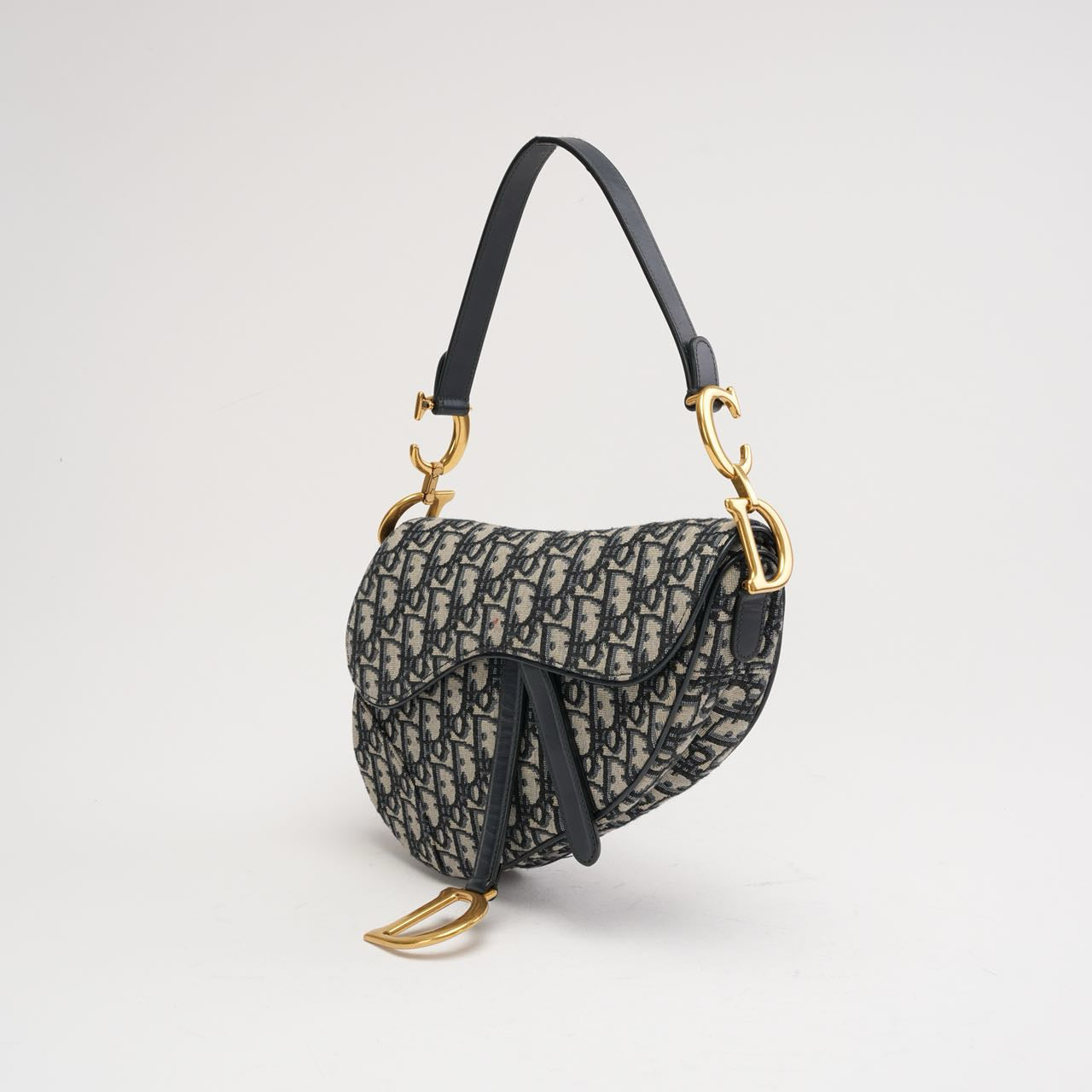 Dior Saddle Medium Canvas Blue / White 2020