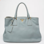 Prada Light Blue Saffiano Lux Leather Medium Galleria Tote