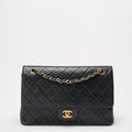 Chanel Vintage Black Timeless Classic Flap Bag 1990s