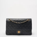 Chanel Vintage Black Timeless Classic Flap Bag 1990s