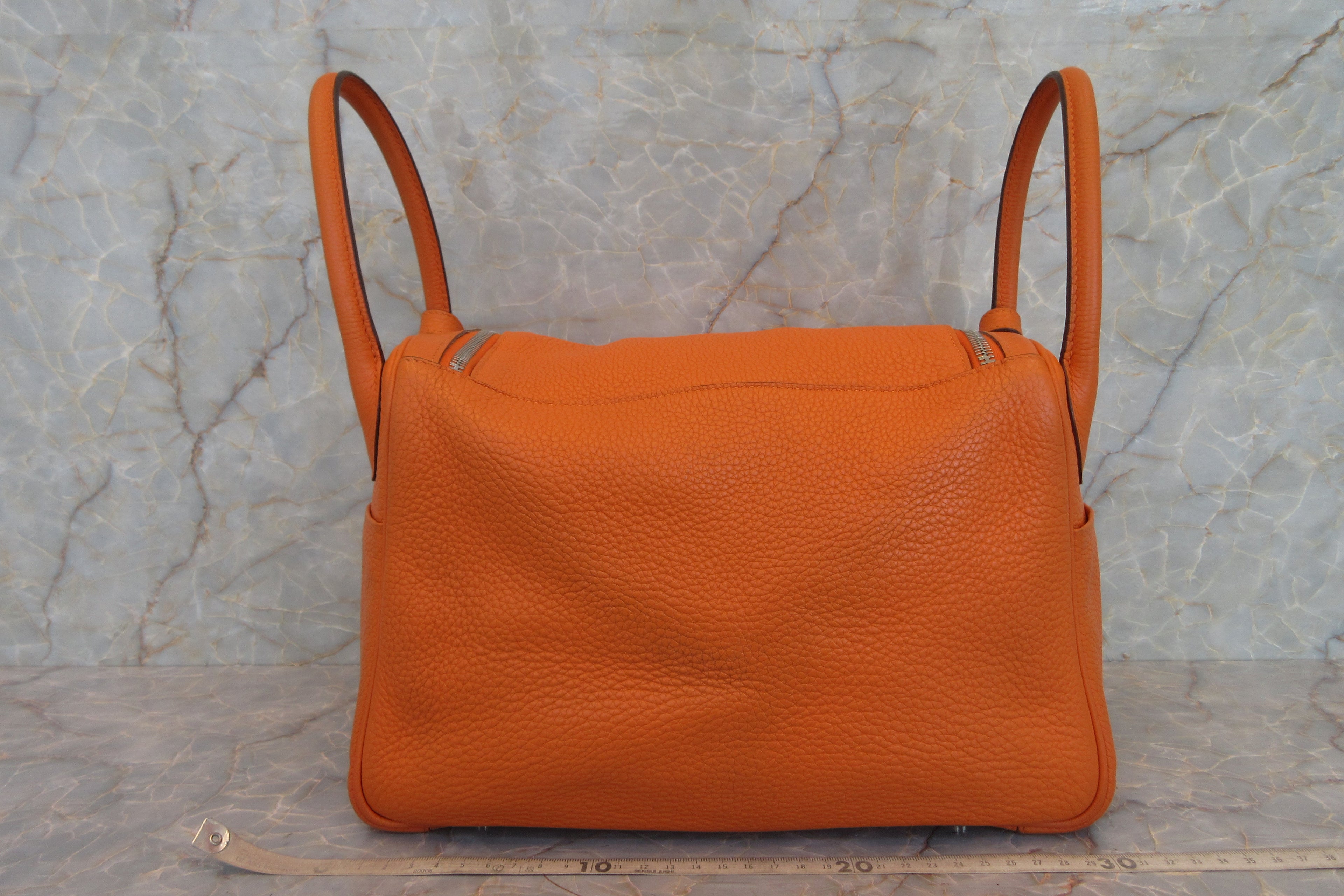 HERMES／エルメス リンディ30 トリヨンクレマンス オレンジ □M刻印 ショルダーバッグ 700030049