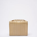 Chanel Vintage Beige Single Flap Bag Caviar Leather