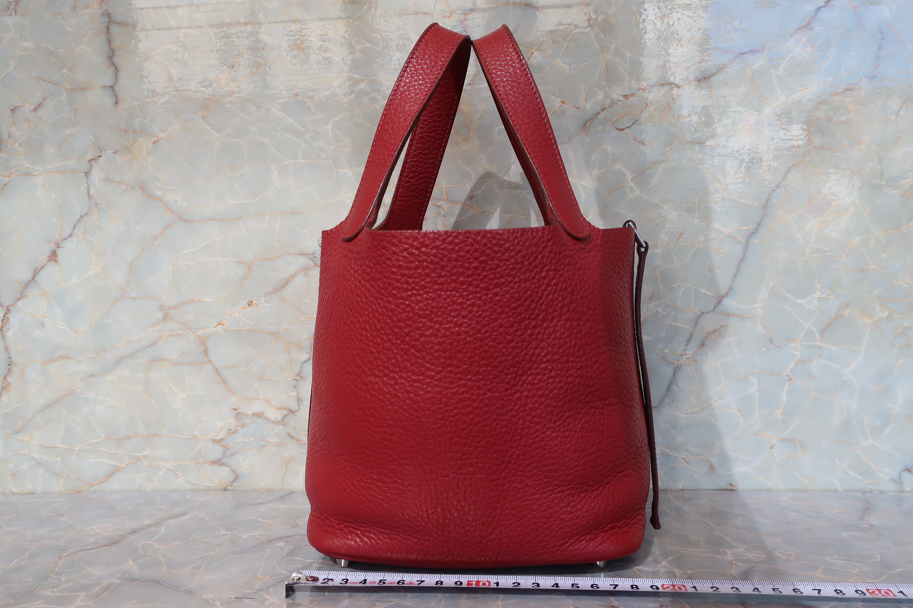 HERMES／エルメス ピコタンロックＰＭ トリヨンクレマンス ルージュガランス ハンドバッグ 700100196