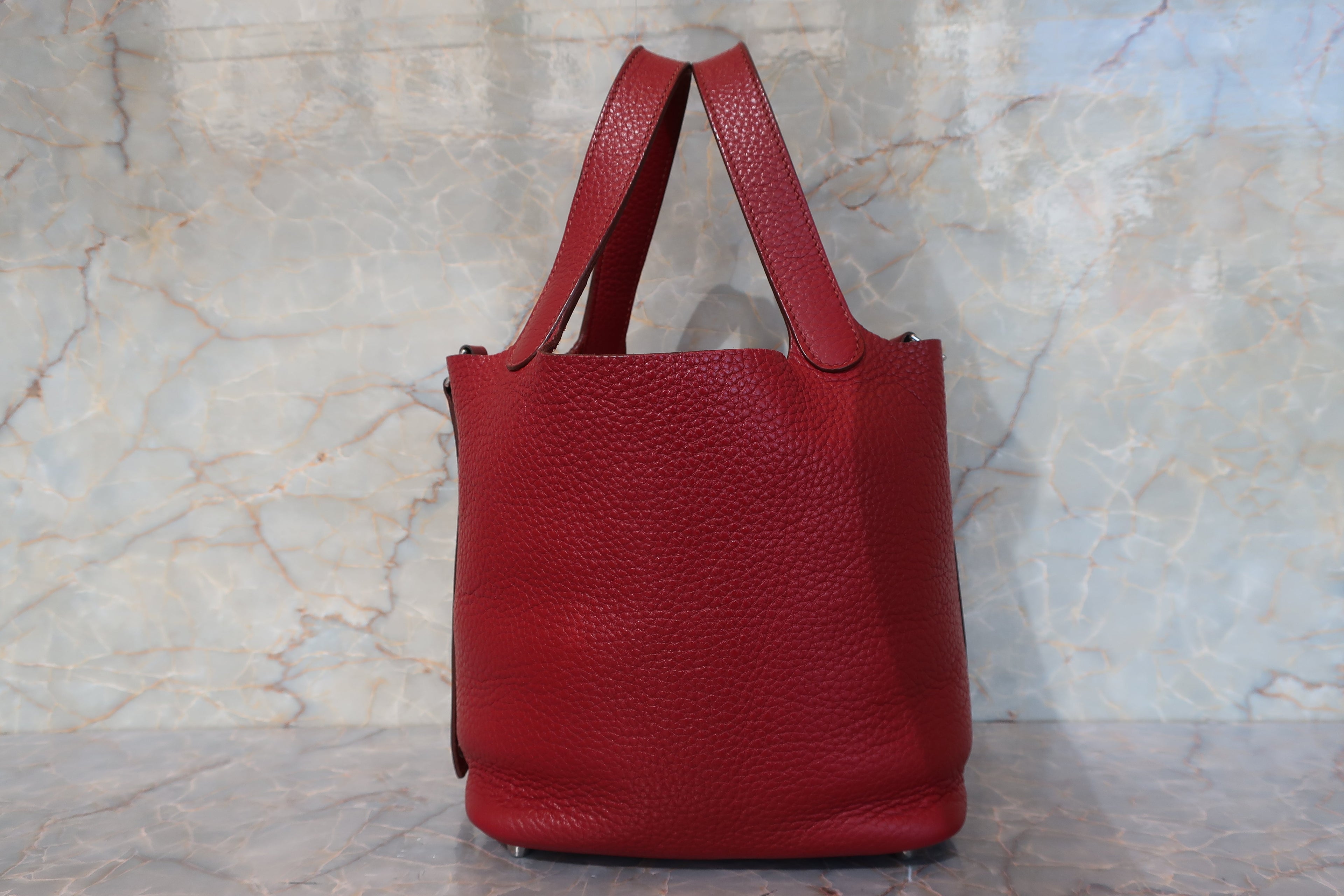HERMES／エルメス ピコタンロックＰＭ トリヨンクレマンス ルージュガランス ハンドバッグ 700100196