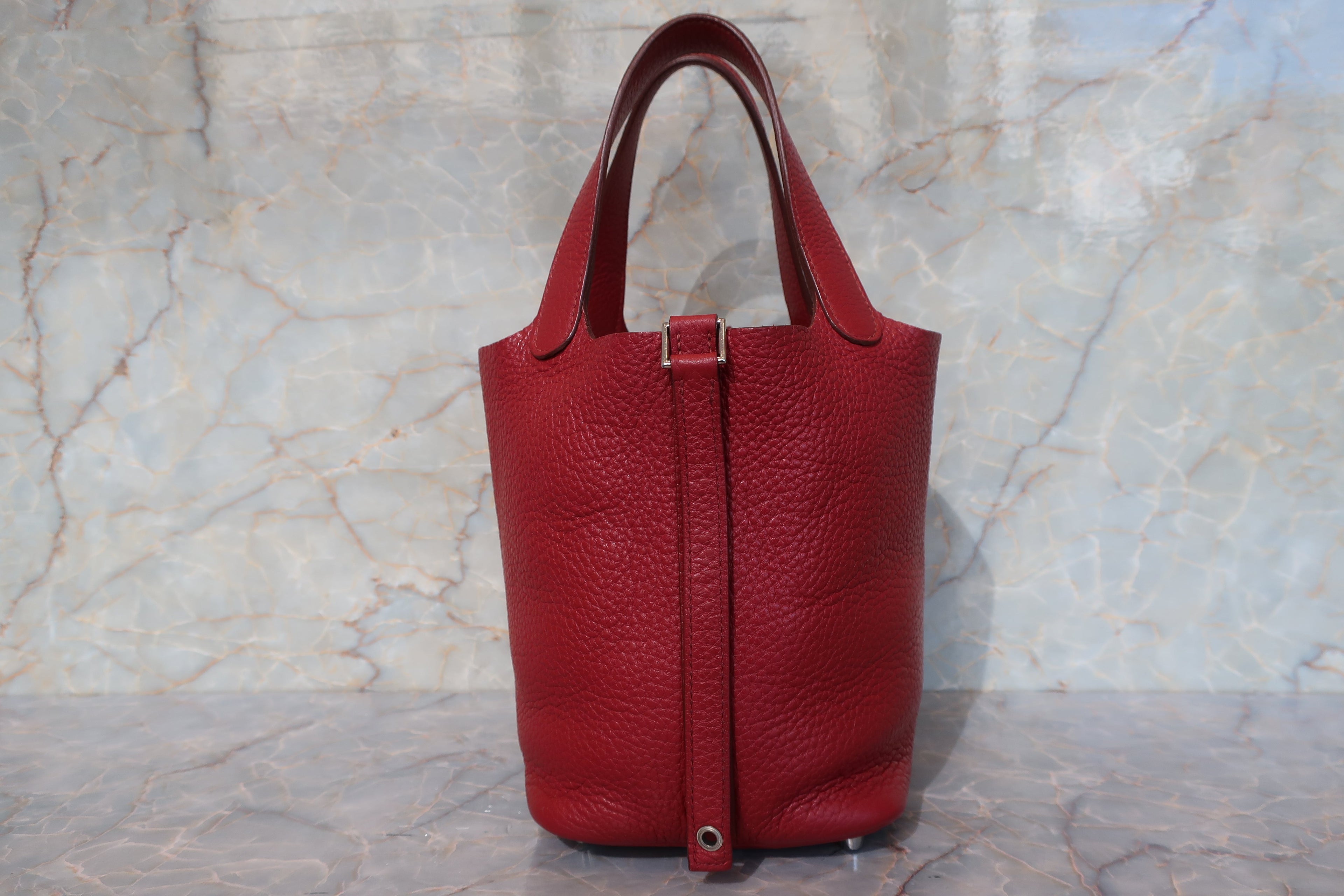 HERMES／エルメス ピコタンロックＰＭ トリヨンクレマンス ルージュガランス ハンドバッグ 700100196
