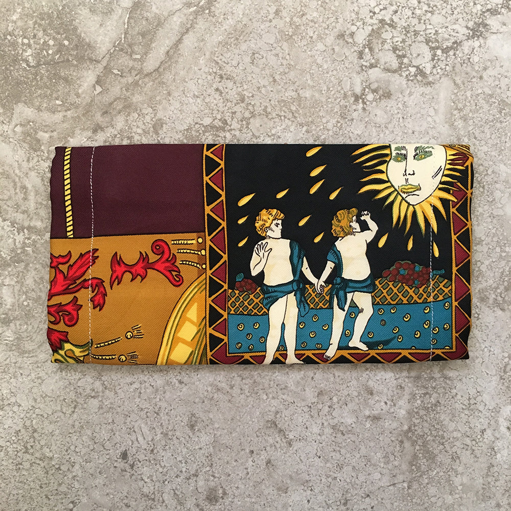 Hermes Handmade Le Tarot Silk Scarf Face Mask