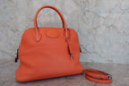 HERMES／エルメス ボリード31 トリヨンクレマンス オレンジポピー T刻印 ショルダーバッグ 800050090