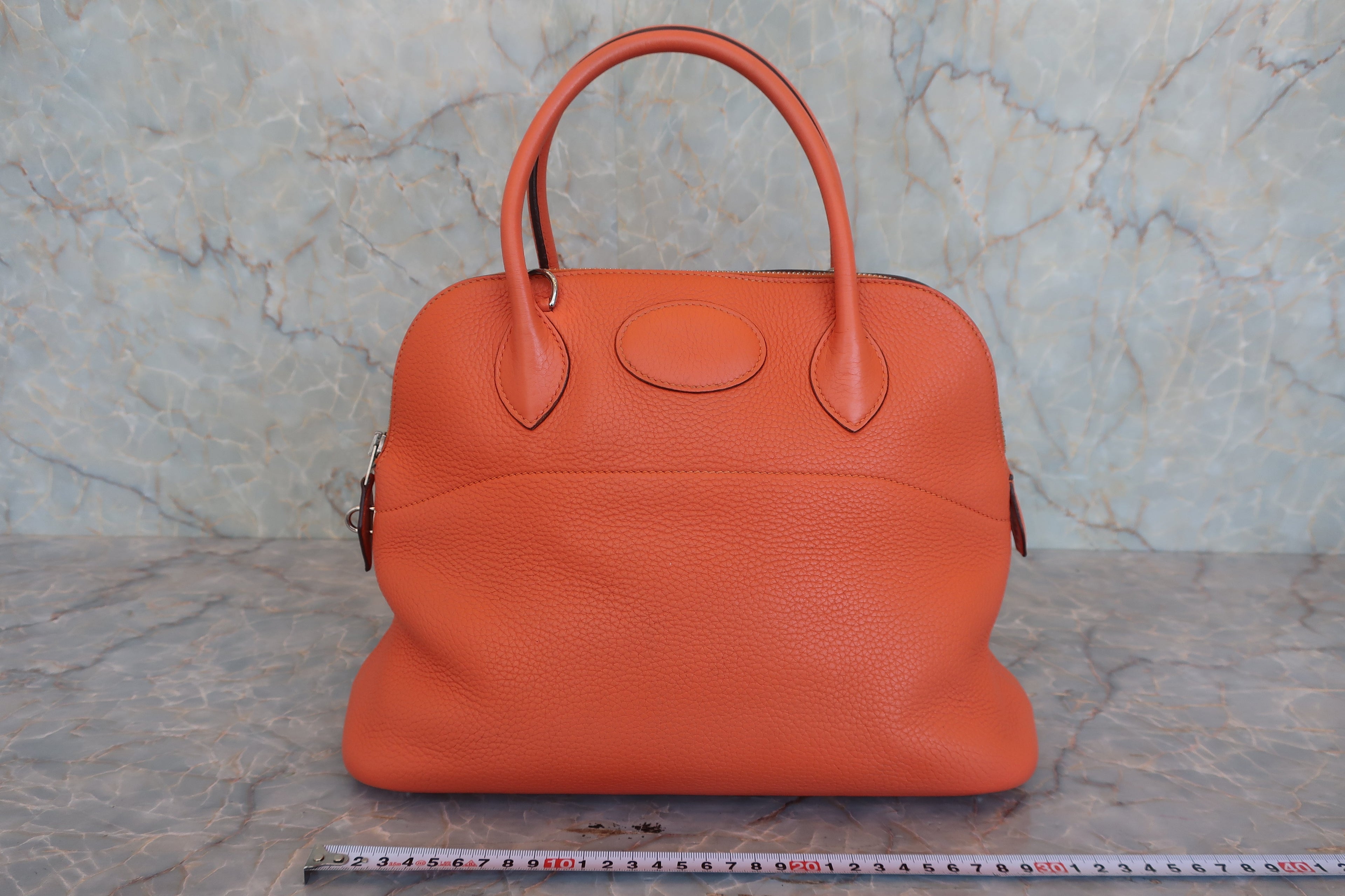 HERMES／エルメス ボリード31 トリヨンクレマンス オレンジポピー T刻印 ショルダーバッグ 800050090