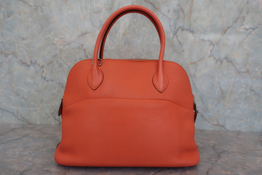 HERMES／エルメス ボリード31 トリヨンクレマンス オレンジポピー T刻印 ショルダーバッグ 800050090