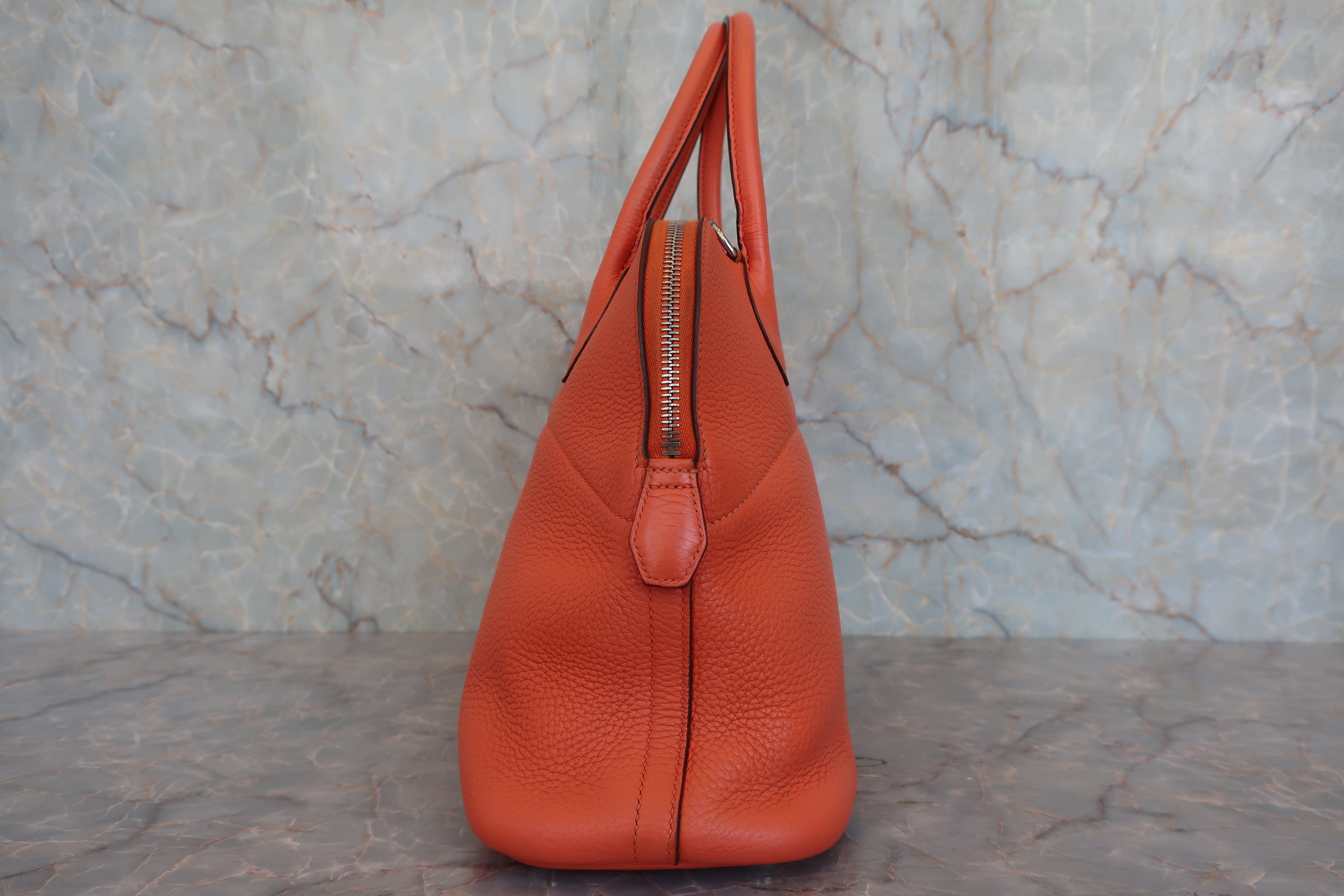 HERMES／エルメス ボリード31 トリヨンクレマンス オレンジポピー T刻印 ショルダーバッグ 800050090