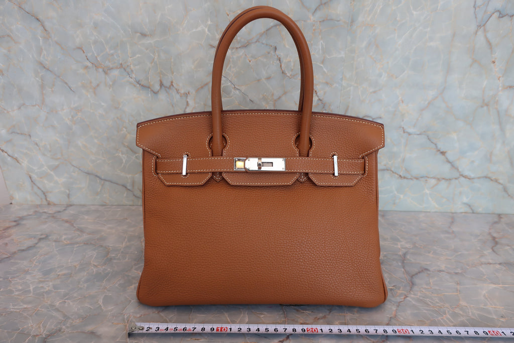 HERMES／エルメス バーキン30 トゴ ゴールド □Q刻印 ハンドバッグ 800020085