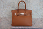 HERMES／エルメス バーキン30 トゴ ゴールド □Q刻印 ハンドバッグ 800020085
