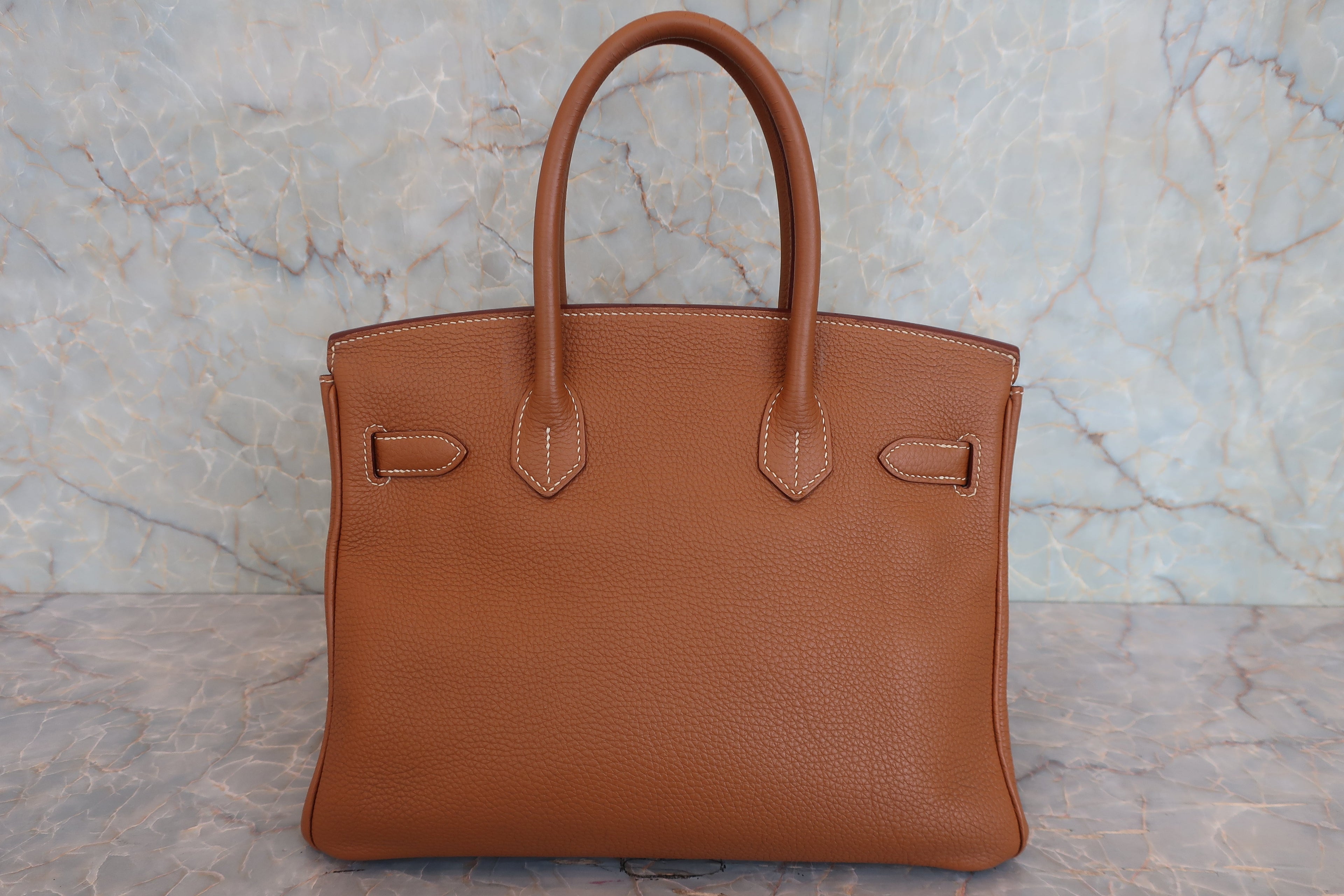 HERMES／エルメス バーキン30 トゴ ゴールド □Q刻印 ハンドバッグ 800020085