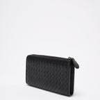 Bottega Veneta Black Long Wallet