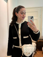 Chanel Big Heart Bag CC in Love Heart Clutch Large Size in White with Champagne Gold Hardware