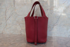 HERMES／エルメス ピコタンロックＰＭ トリヨンクレマンス ルビー □R刻印 ハンドバッグ 700120031