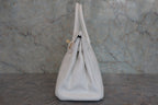 HERMES／エルメス バーキン30 トリヨンクレマンス ホワイト □L刻印 ハンドバッグ 800020098
