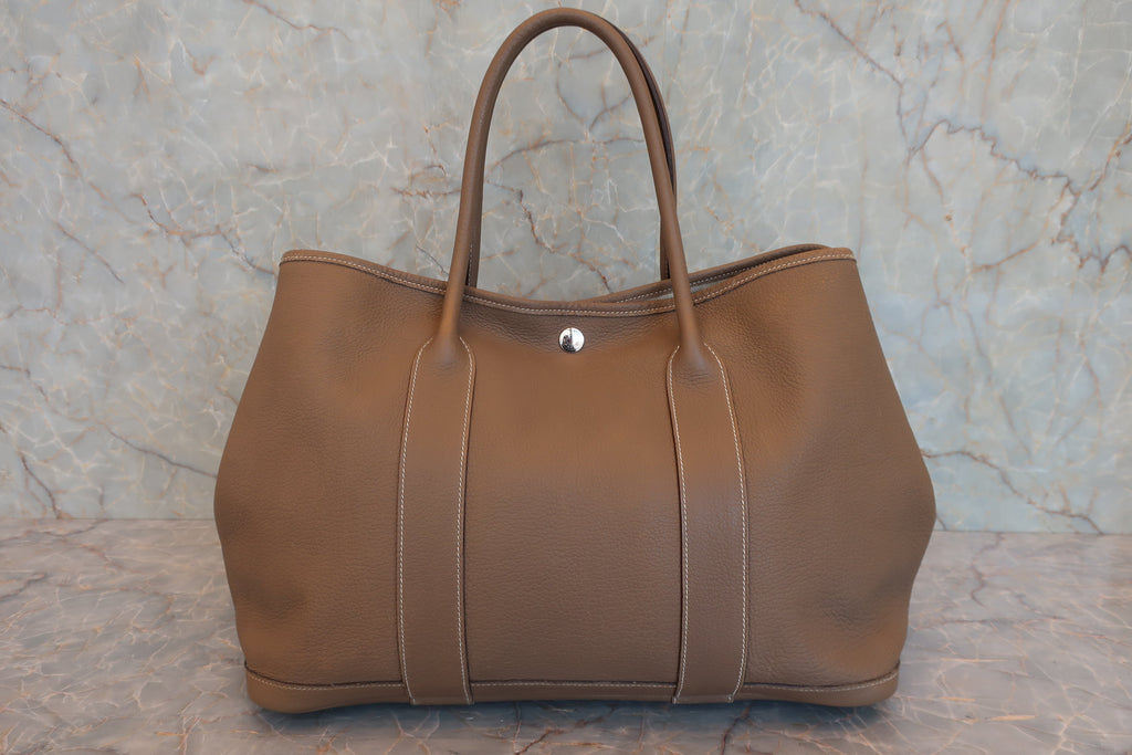 HERMES／エルメス ガーデンパーティPM ネゴンダ エトゥープ □L刻印 トートバッグ 800030158