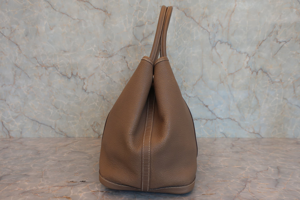 HERMES／エルメス ガーデンパーティPM ネゴンダ エトゥープ □L刻印 トートバッグ 800030158