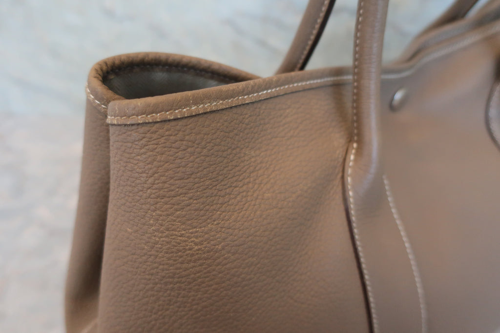 HERMES／エルメス ガーデンパーティPM ネゴンダ エトゥープ □L刻印 トートバッグ 800030158