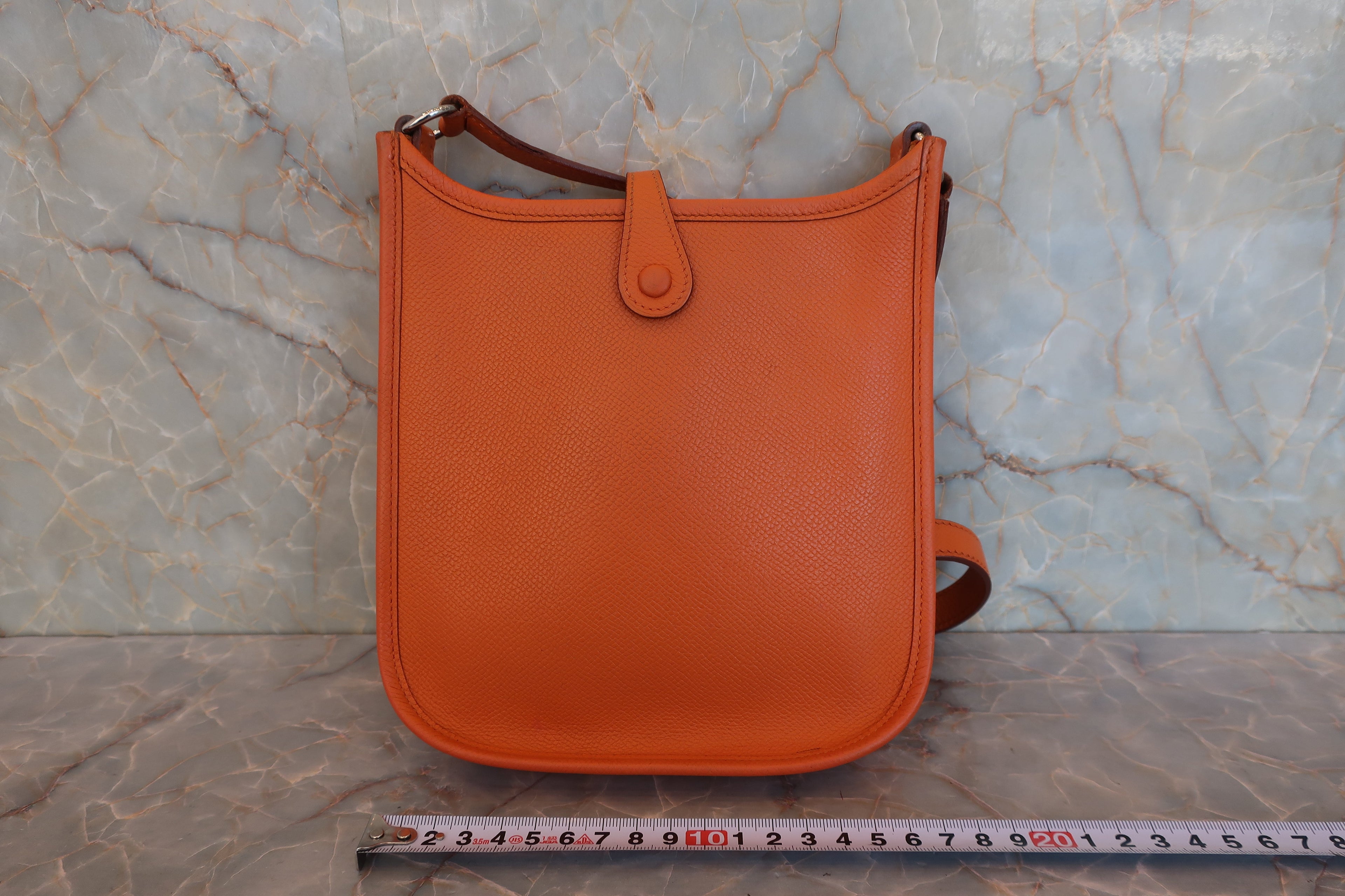 HERMES／エルメス エブリンTPM ヴォーエプソン オレンジ □H刻印 ショルダーバッグ 800050069