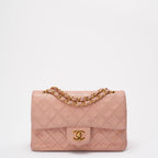 Chanel Vintage Small Pink Lambskin Classic Flap Bag