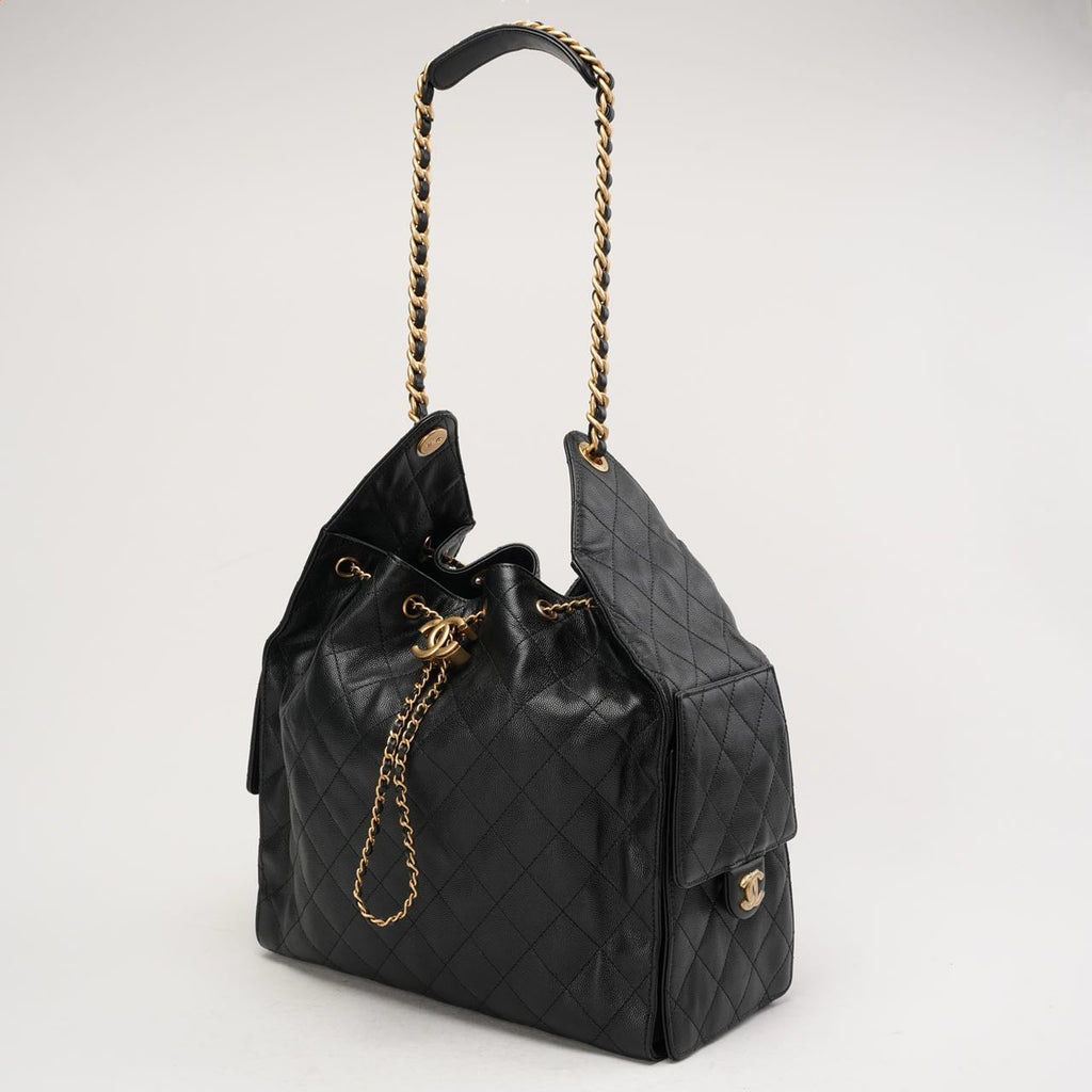Chanel 25 Medium Grained Calfskin & Gold-Tone Black 2025