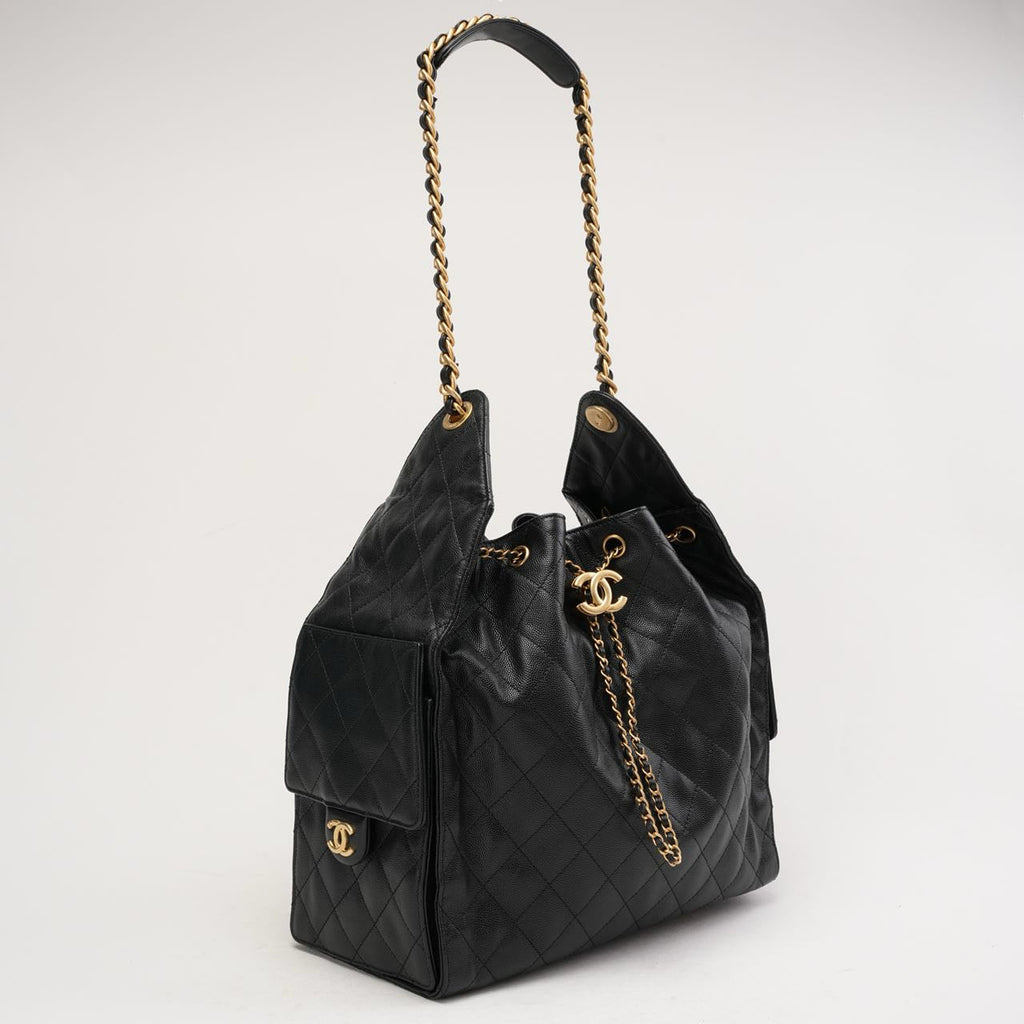 Chanel 25 Medium Grained Calfskin & Gold-Tone Black 2025