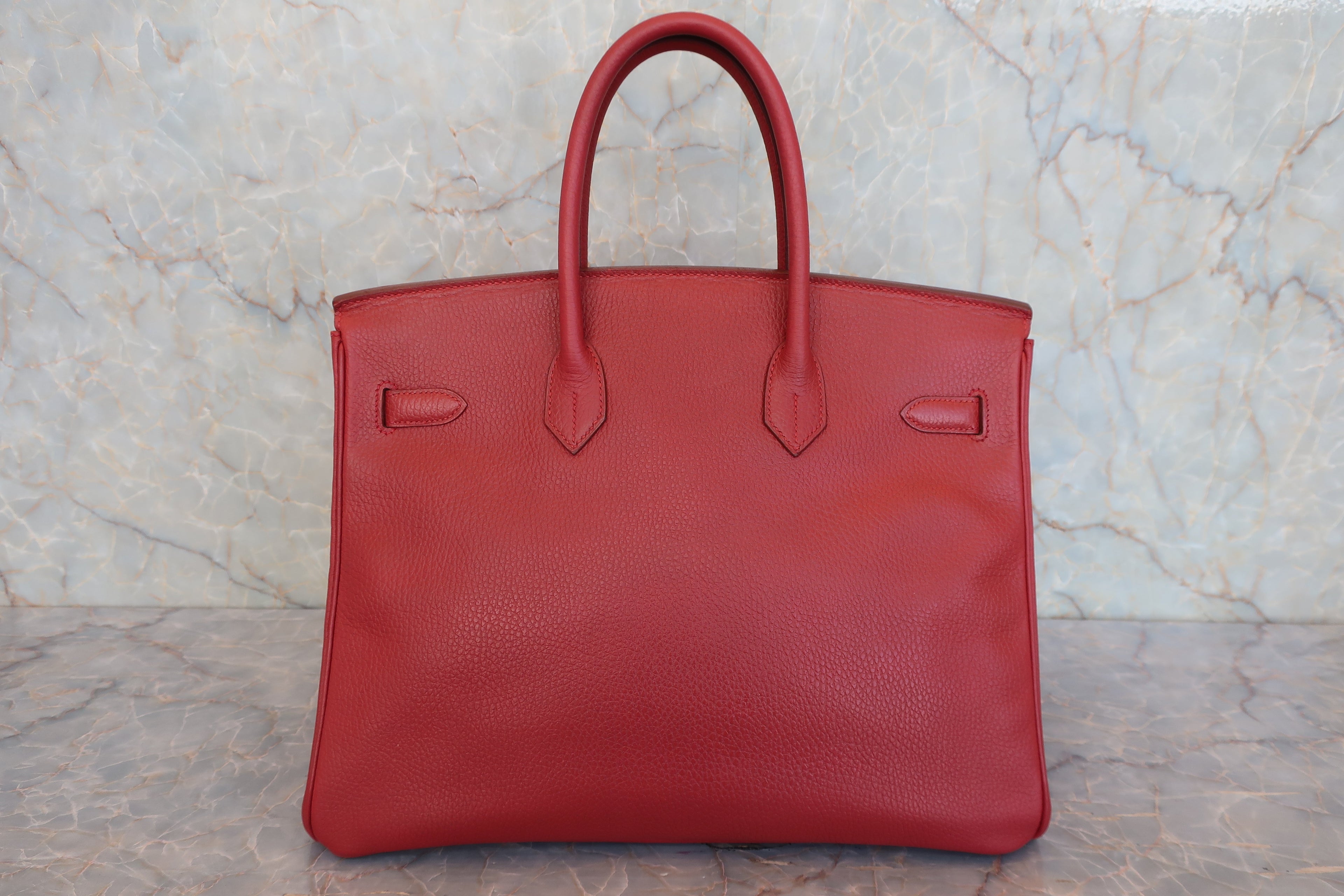 HERMES／エルメス バーキン35 アルデンヌルージュヴィフ □B刻印 ハンドバッグ 800020153