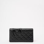 Chanel Black/ Pink Cambon Ligne Long Wallet Lambskin