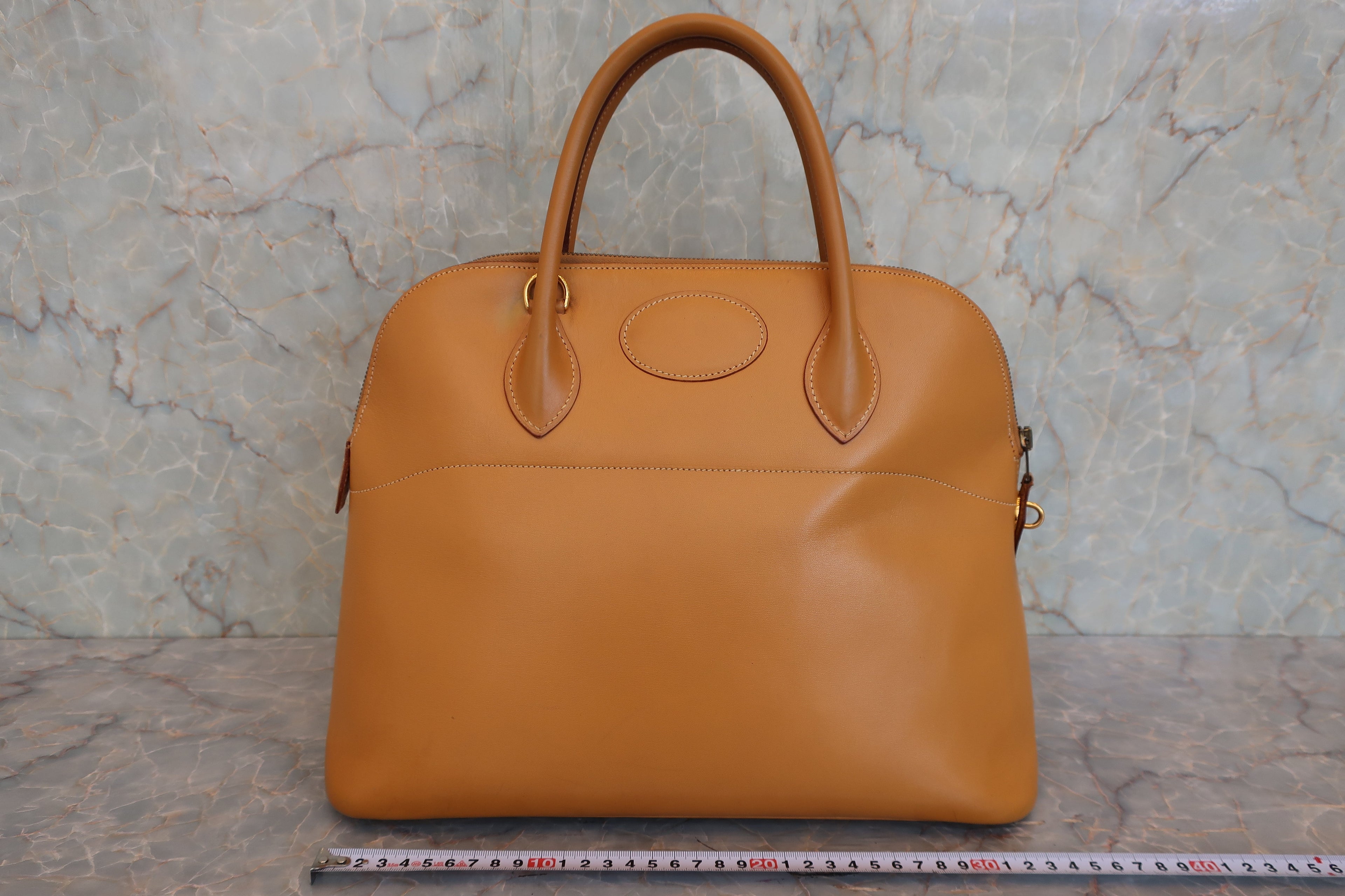 HERMES／エルメス ボリード35 ボックスカーフ ナチュラルサブレ 〇X刻印 ショルダーバッグ 800050068