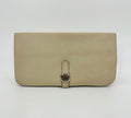 Hermes Dogon Beige Clemence Leather Bi Fold Wallet