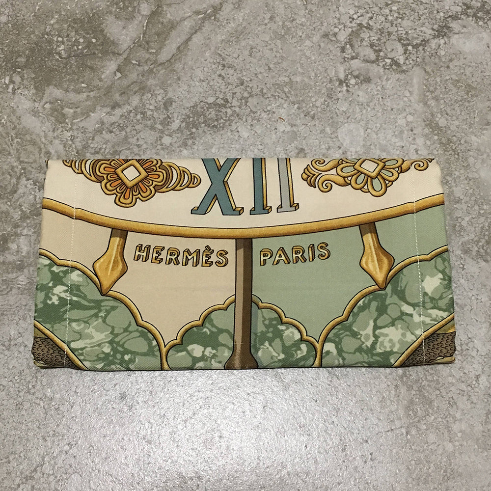 Handmade Vintage Hermes Carpe Diem Silk Scarf Surgical Face Mask