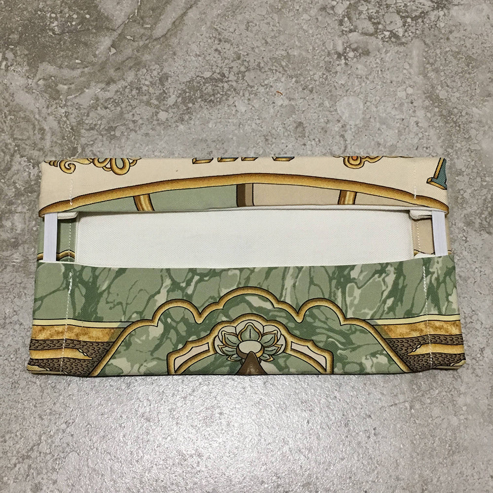 Handmade Vintage Hermes Carpe Diem Silk Scarf Surgical Face Mask