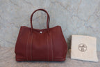 HERMES／エルメス ガーデンパーティPM ネゴンダ ルージュアッシュ □O刻印 トートバッグ 800010084