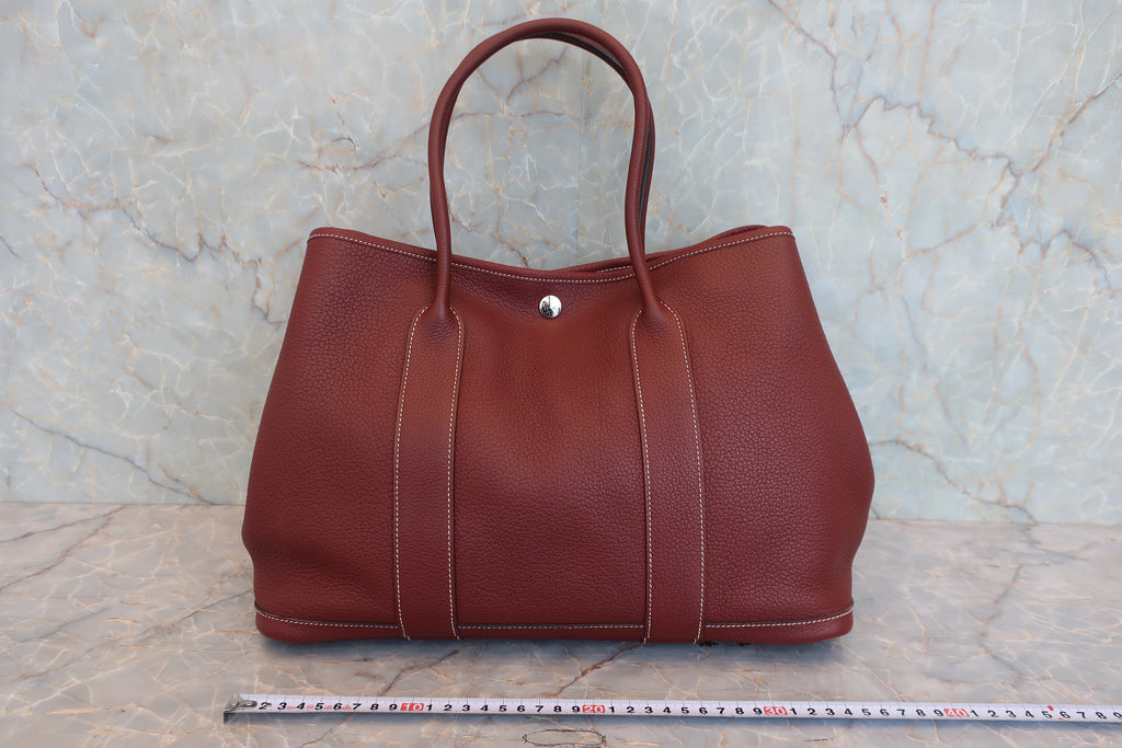 HERMES／エルメス ガーデンパーティPM ネゴンダ ルージュアッシュ □O刻印 トートバッグ 800010084