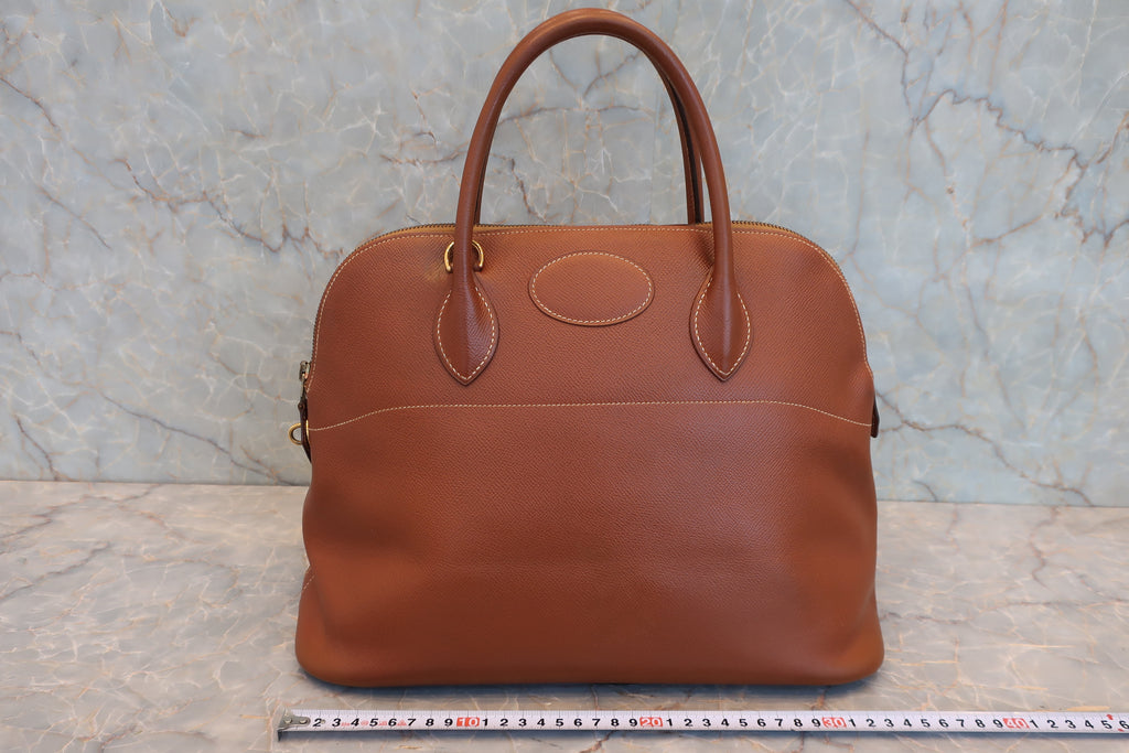 HERMES／エルメス ボリード35 クシュベル ゴールド 〇X刻印 ショルダーバッグ 800020232