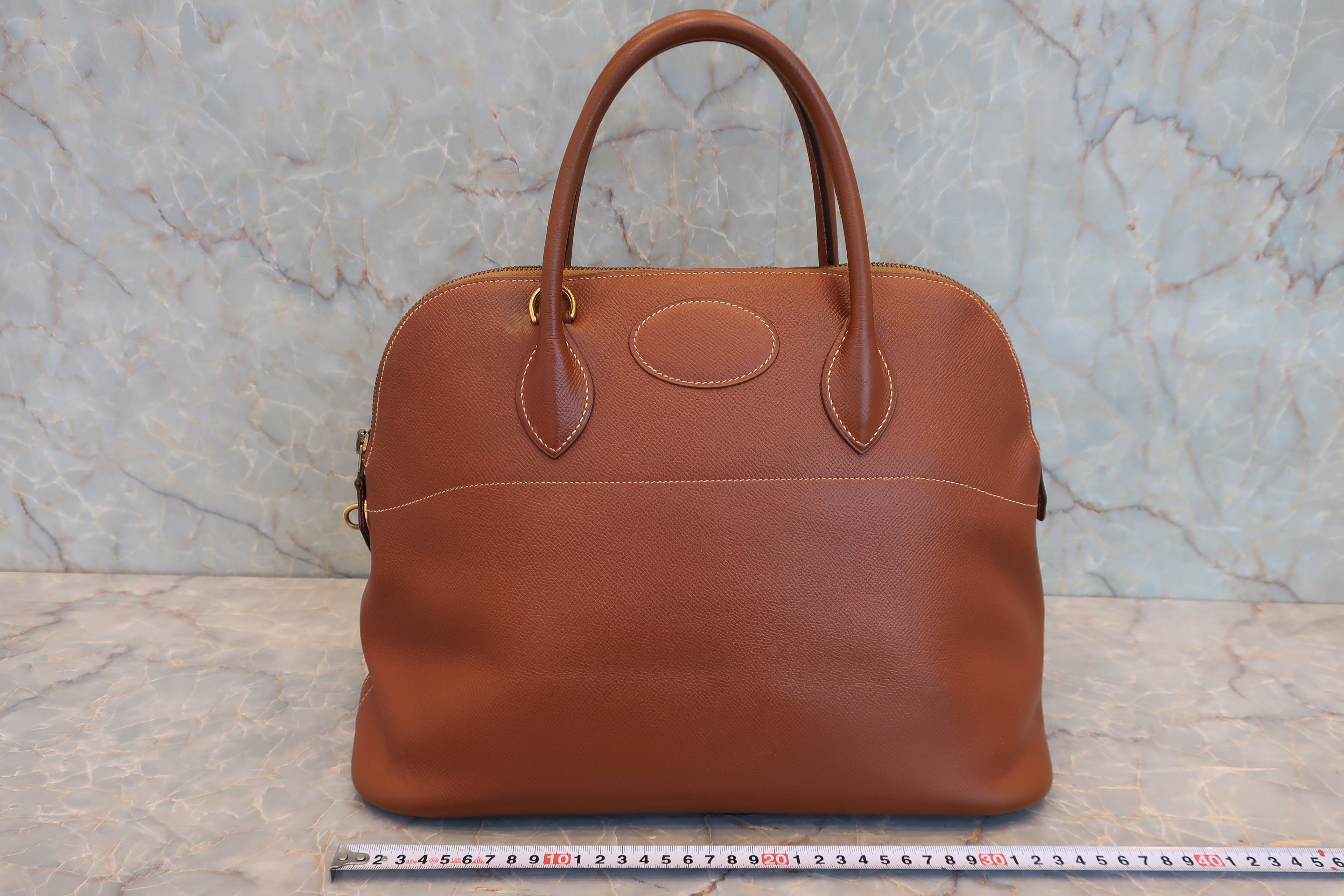 HERMES／エルメス ボリード35 クシュベル ゴールド 〇X刻印 ショルダーバッグ 800020232