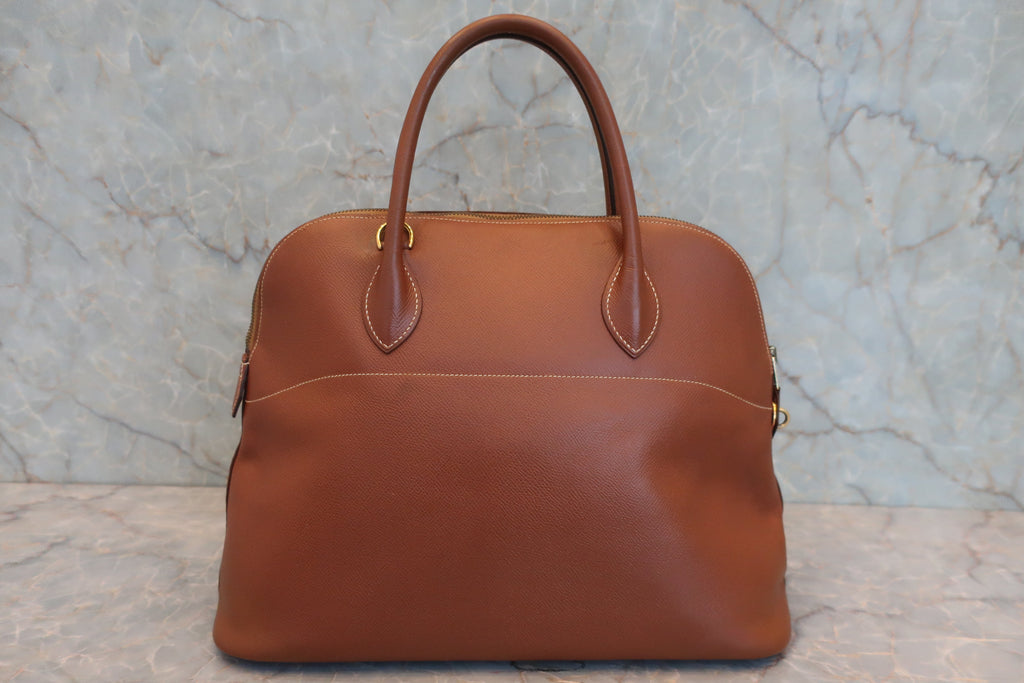 HERMES／エルメス ボリード35 クシュベル ゴールド 〇X刻印 ショルダーバッグ 800020232