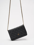 Chanel Black Classic Wallet on Chain (WOC) Caviar 2013-2014