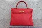 HERMES／エルメス ケリー35 ヴォーガリバー ルージュヴィフ □C刻印 □C刻印 800050122