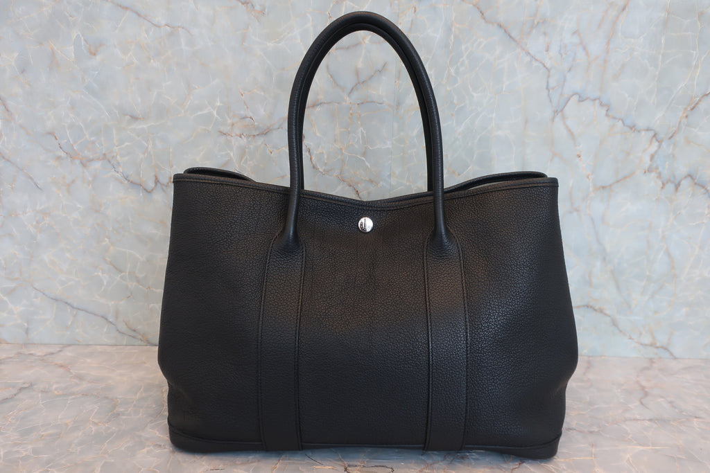 HERMES／エルメス ガーデンパーティPM ネゴンダ ブラック □L刻印 トートバッグ 800040005