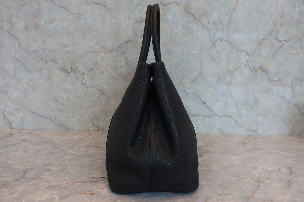 HERMES／エルメス ガーデンパーティPM ネゴンダ ブラック □L刻印 トートバッグ 800040005