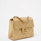 Chanel Golden Vintage Mini Flap Square Bag 2000s