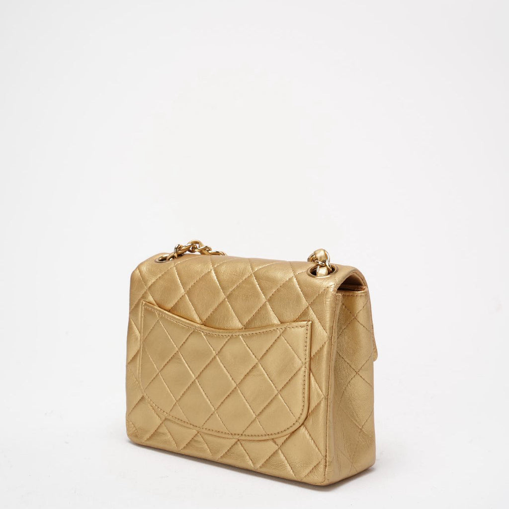 Chanel Golden Vintage Mini Flap Square Bag 2000s