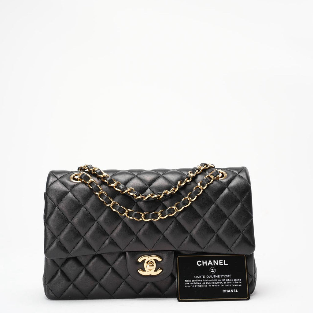 Chanel Black Medium Double Flap Lambskin 2014-2015