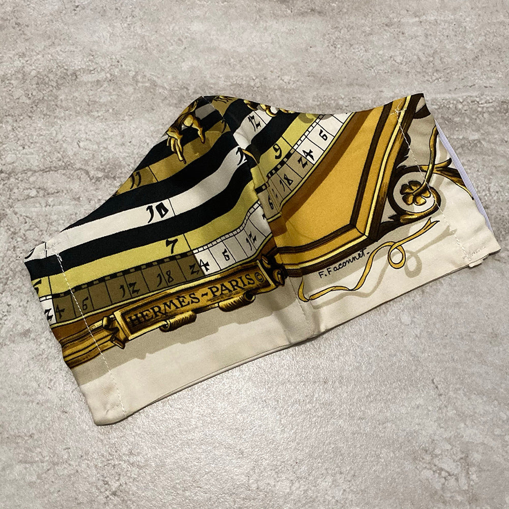Hermes Vintage Dies et Hore Astrologie Silk Scarf Face Mask