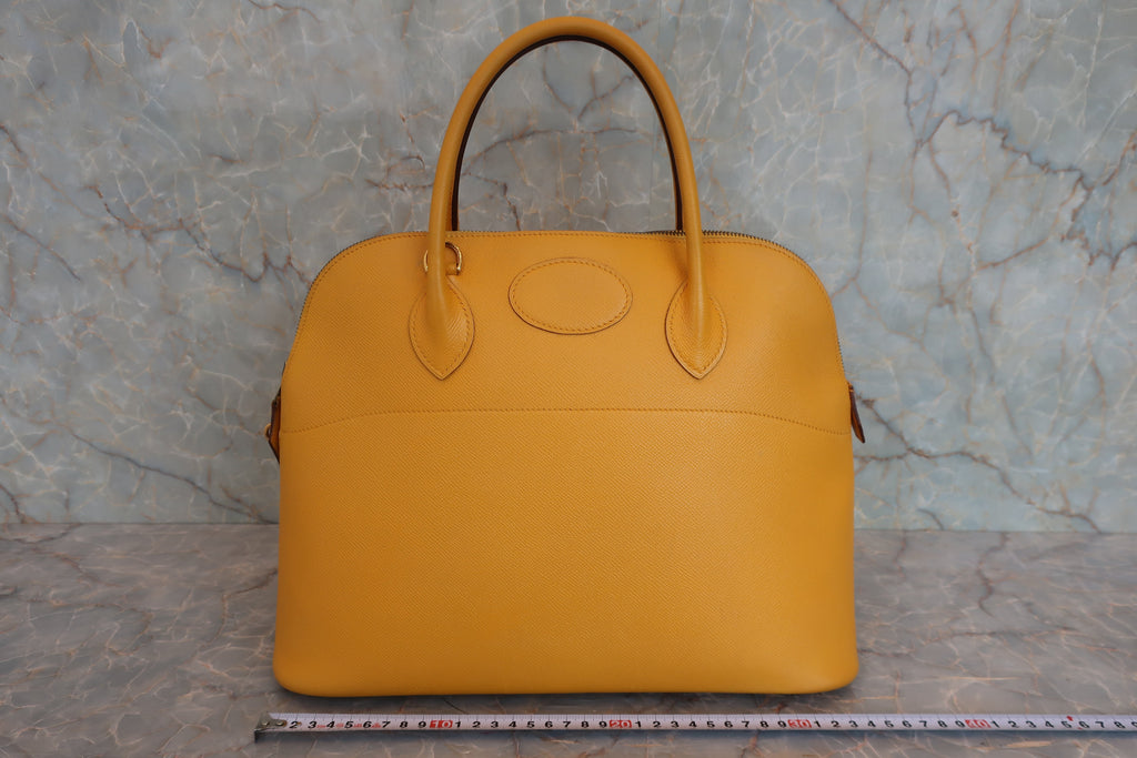 HERMES／エルメス ボリード35 クシュベル ジョーヌ □A刻印 ショルダーバッグ 800020121